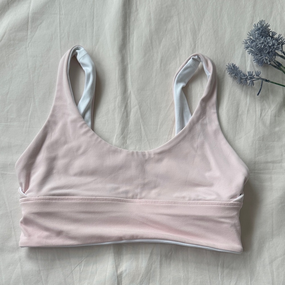 Lululemon Align Tank Reversible Pink and white Sports Bra